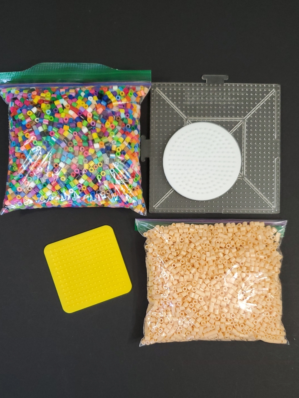 Multi-Colored Perler Beads Set with 3 Pegboards